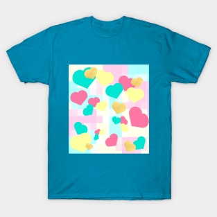 Hearts pastel gold T-Shirt